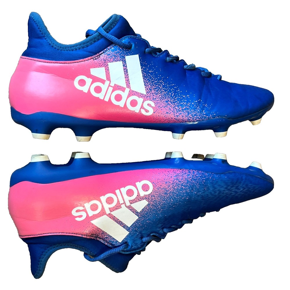 Adidas X‎ 16.3 FG Soccer Cleats Blue Shock Pink Mens 12 UK 11.5 FR 46 2/3